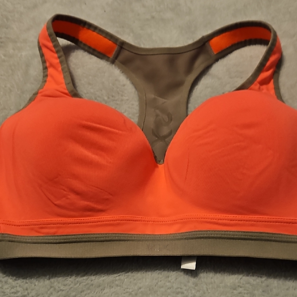 VSX Vibrant Orange and Gray Sports Bra